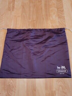 Coach Satin Drawstring Dust Bag Brown